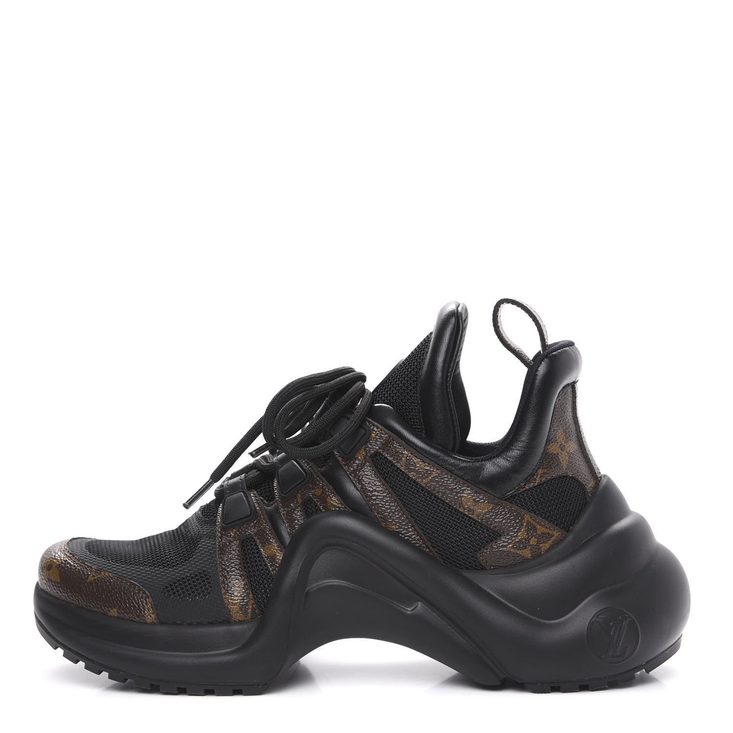 Louis Vuitton Calfskin Patent Monogram LV Archlight Sneakers 37 Black 1 of 9