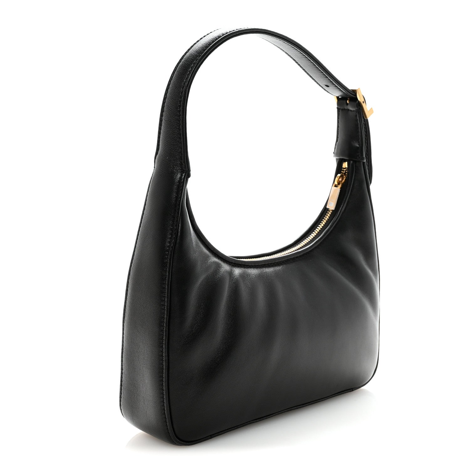Saint Laurent Plunged Lambskin Calypso Mini Hobo Black 3 of 9