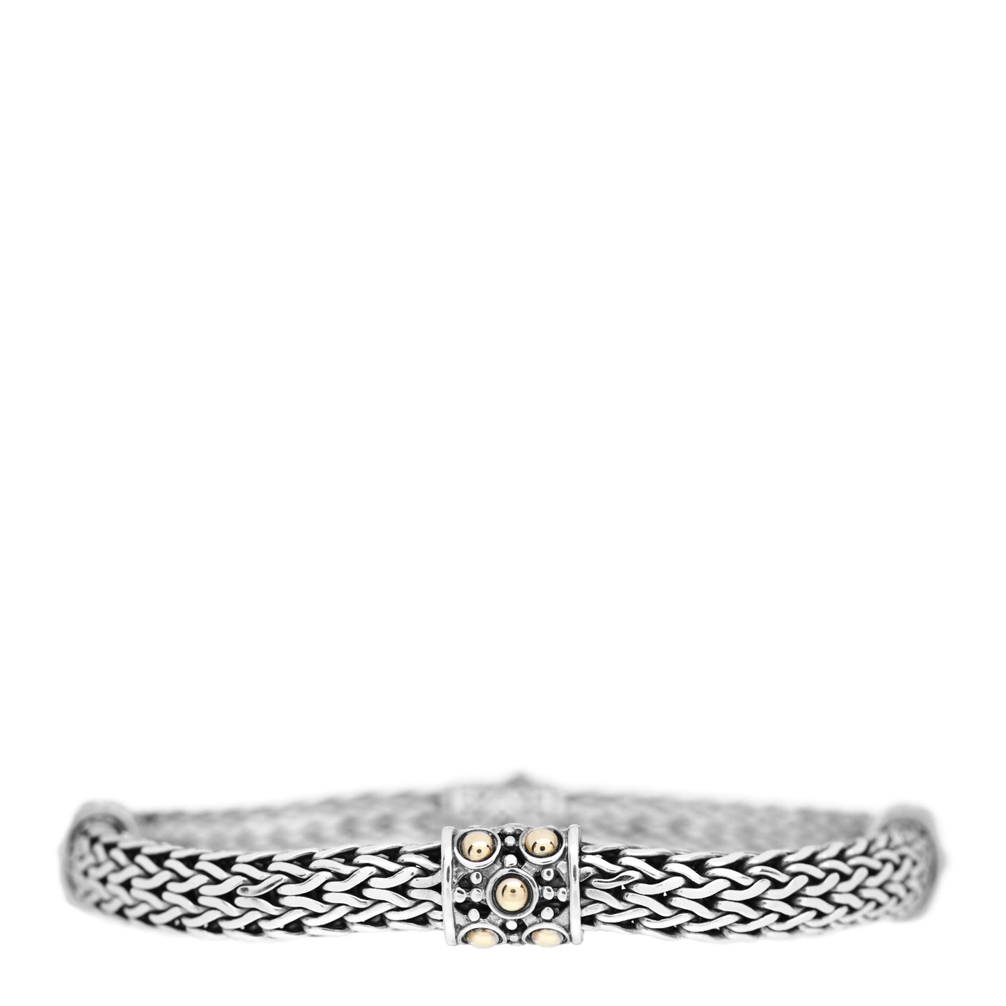 Sterling Silver 18K Yellow Gold Jaisalmer Four Station Classic Chain Bracelet