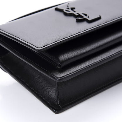Saint Laurent Calfskin Monogram Sunset Chain Wallet Black 6 of 9