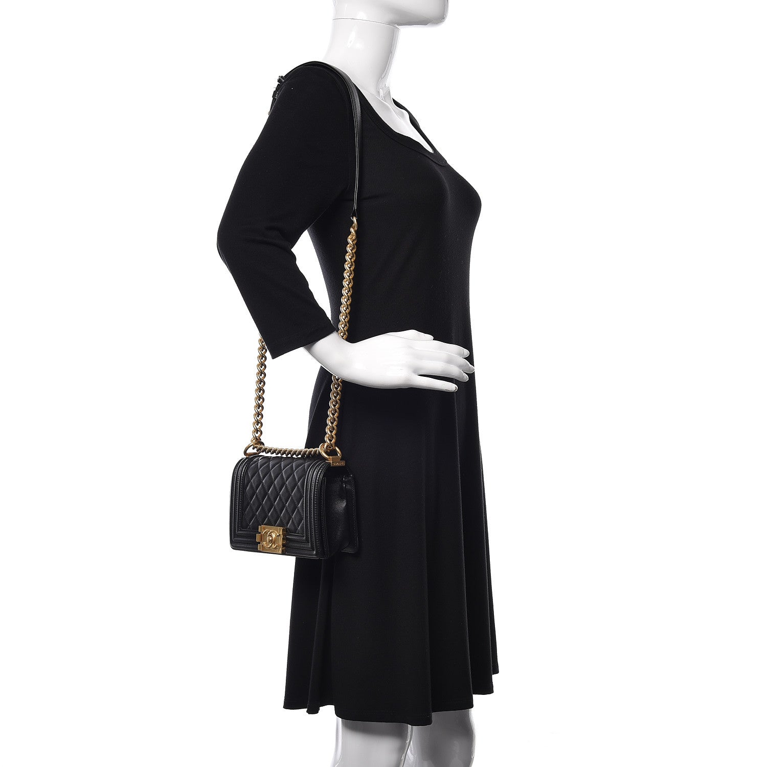 Chanel Lambskin Quilted Small Boy Flap Black 2 of 11