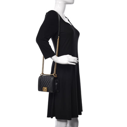 Chanel Lambskin Quilted Small Boy Flap Black 2 of 11