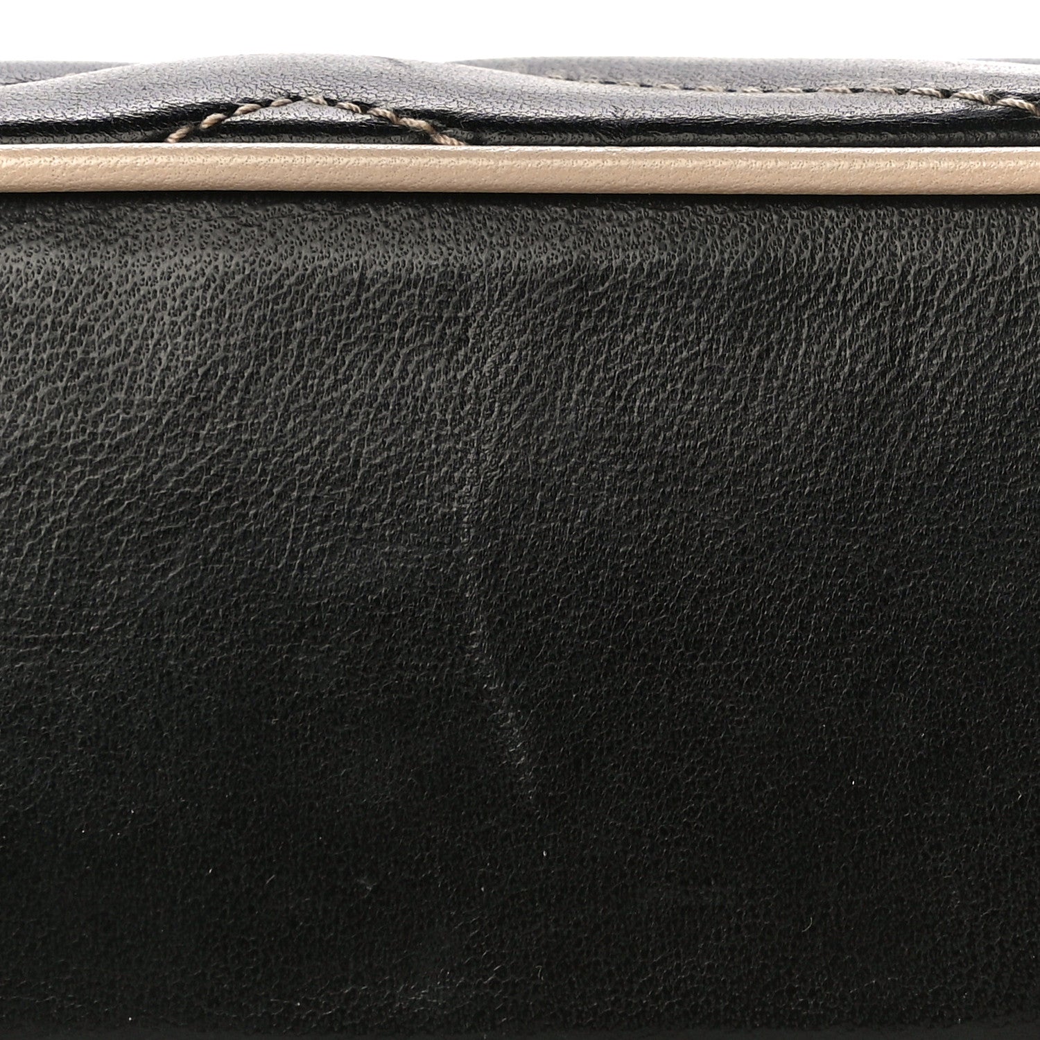 Chanel Lambskin Quilted Single Flap Bag Black Beige 15 of 25