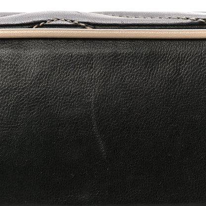 Chanel Lambskin Quilted Single Flap Bag Black Beige 15 of 25