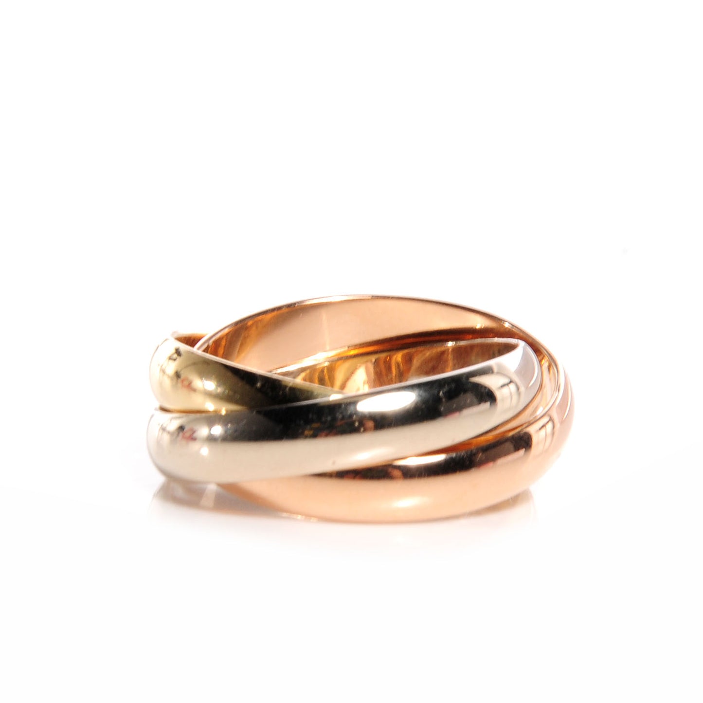 18k Pink Yellow White Gold Les Must De Cartier Trinity Ring 50 5.25
