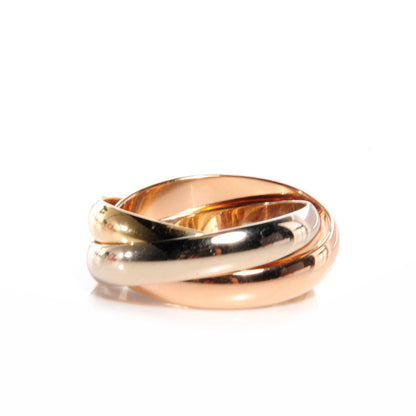 Cartier 18k Pink Yellow White Gold Les Must De Cartier Trinity Ring 50 5.25 4 of 8
