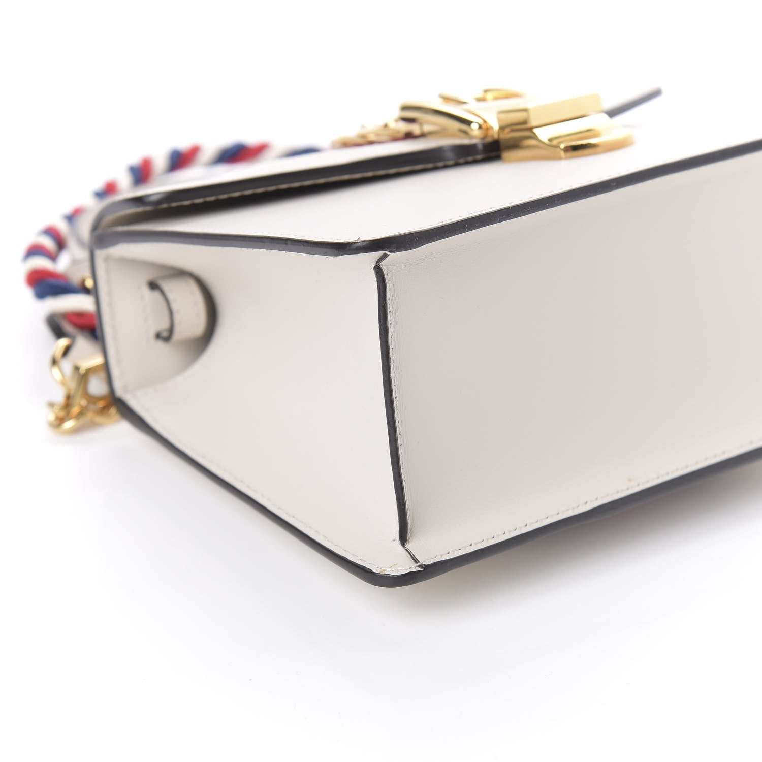 Gucci Calfskin Mini Sylvie Top Handle Bag White 6 of 10