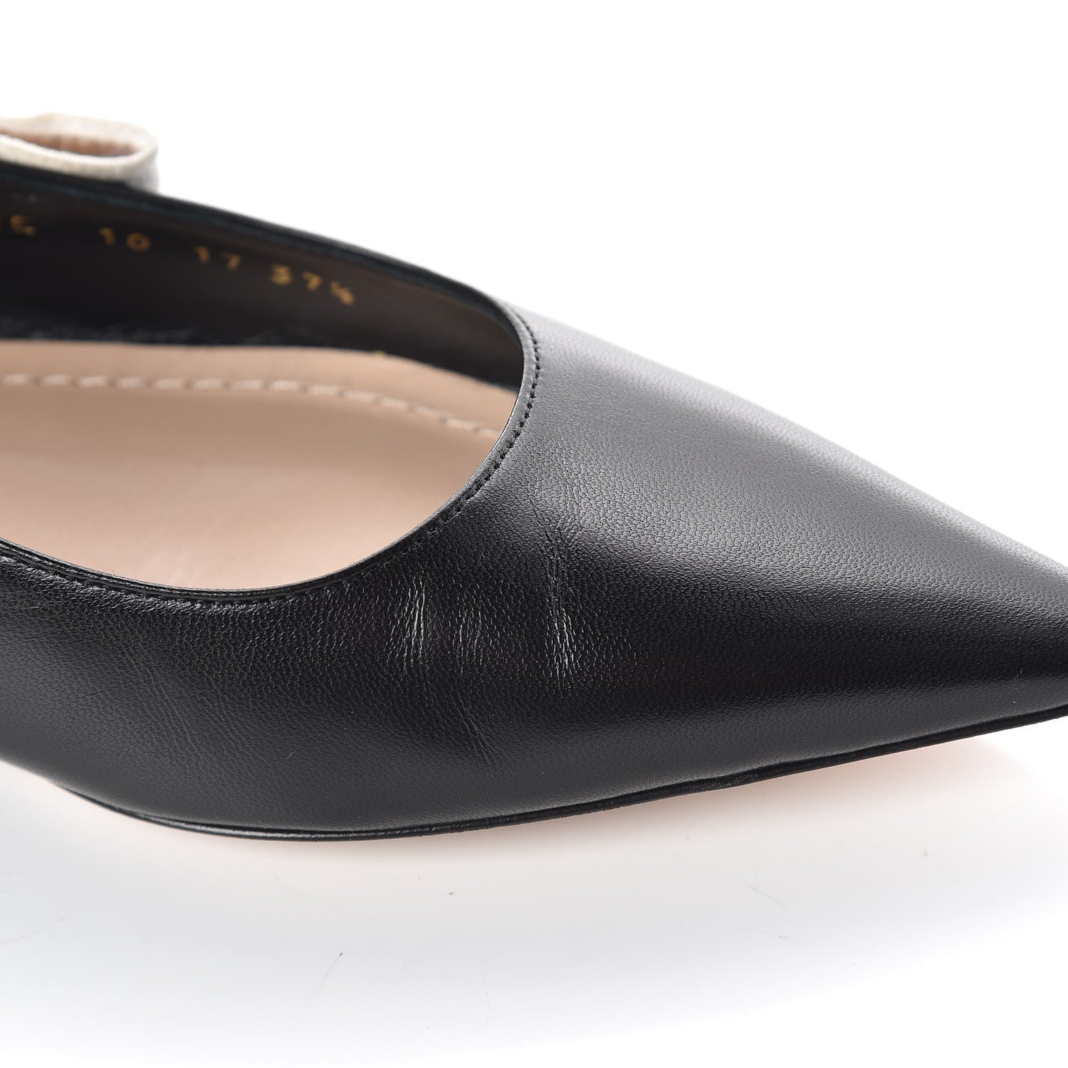 Christian Dior Lambskin Ribbon J'Adior Slingback Ballet Flats 37.5 Black 8 of 10