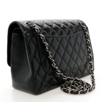 Chanel Caviar Quilted Jumbo Double Flap Black 3 of 11
