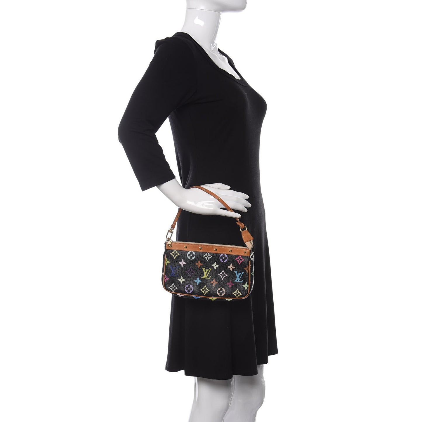 Monogram Multicolor Pochette Accessories Black