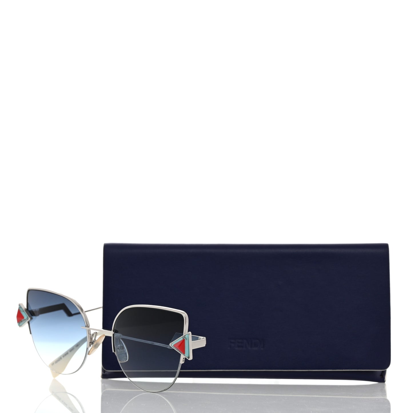 Metal Fendi FF 0242/S Sunglasses Blue