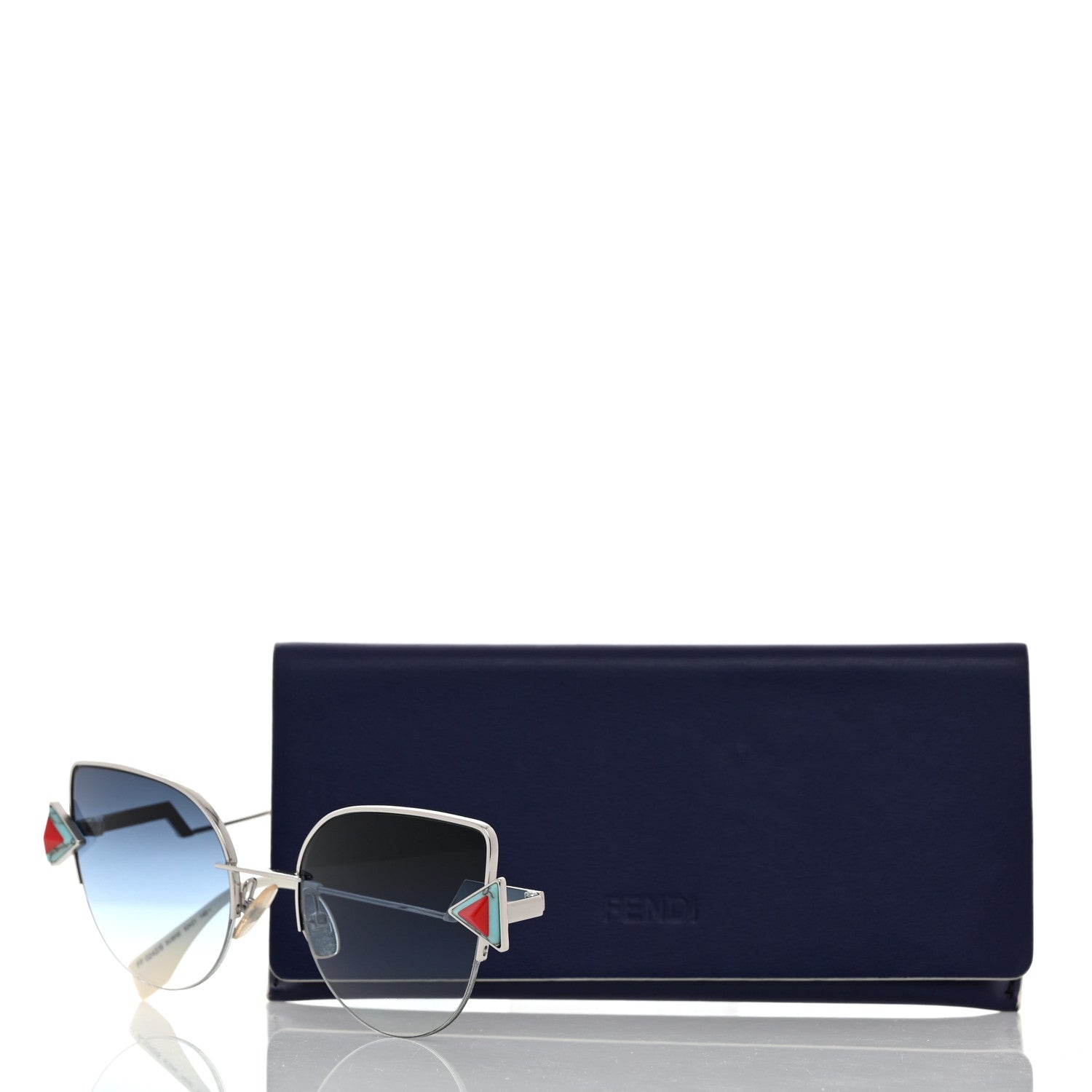 Fendi Metal Fendi FF 0242/S Sunglasses Blue 7 of 7