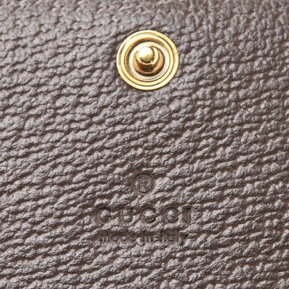 Gucci Monogram Jumbo GG Textured Dollar Calfskin Diana Card Case Wallet Camel Ebony New Acero 6 of 9