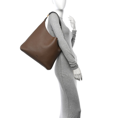 Chloe Grained Calfskin Marcie Hobo Tote Dark Nut 2 of 10