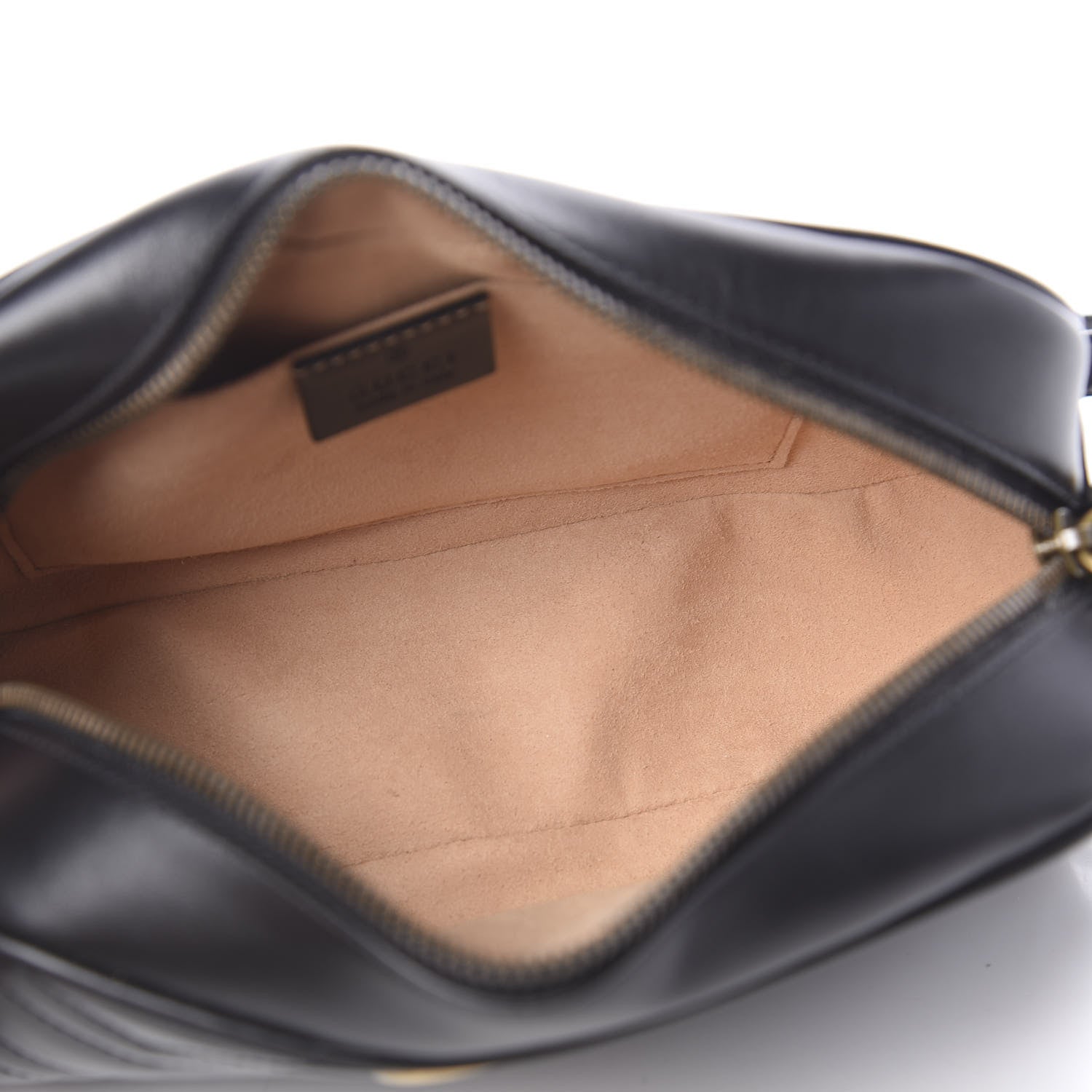 Gucci Calfskin Matelasse Small GG Marmont Chain Shoulder Bag Black 5 of 11