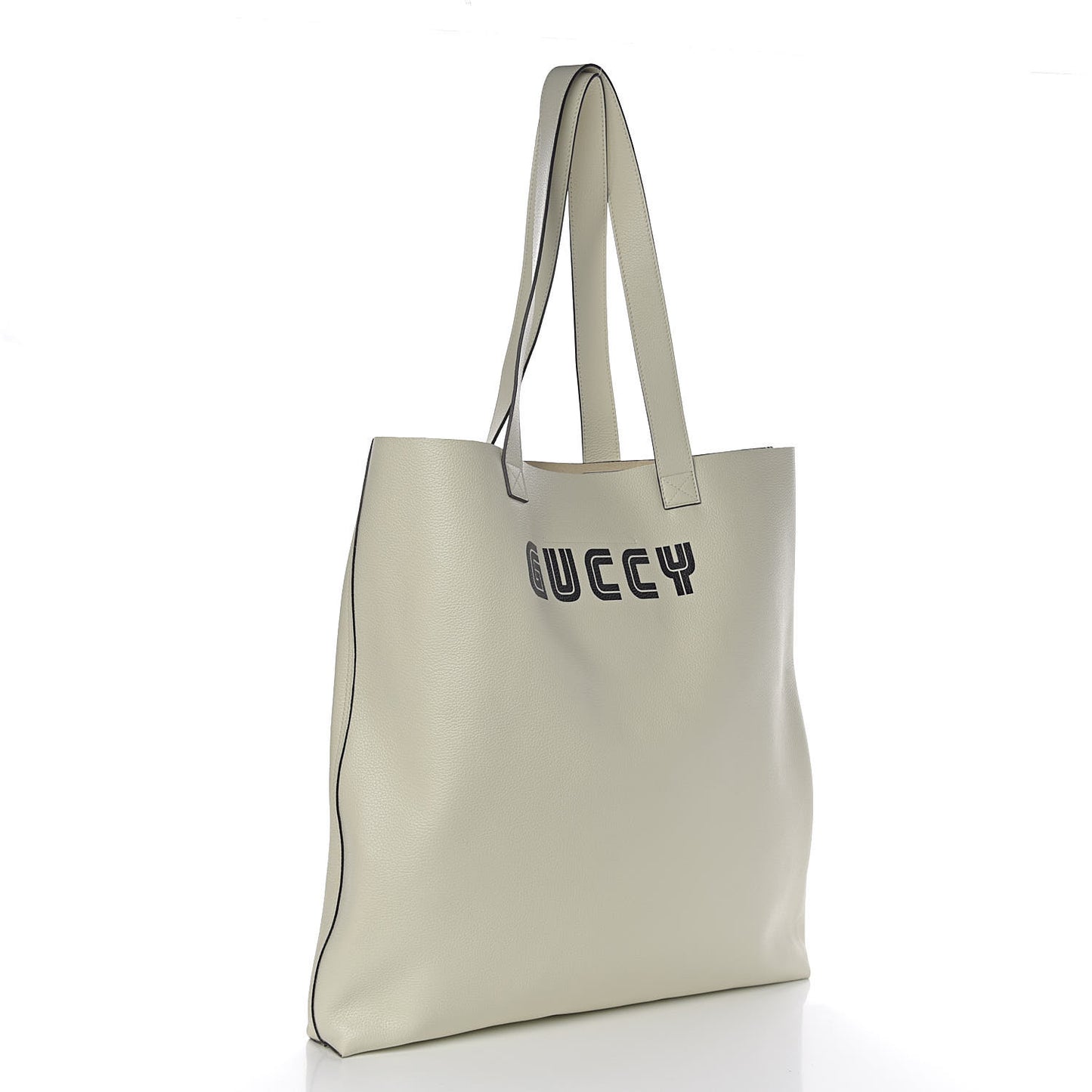Calfskin Elton John Crocodile Rock Large Tote Off White