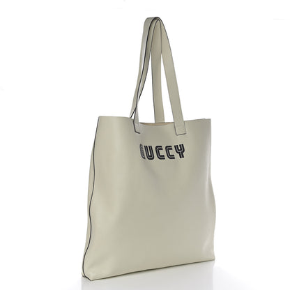 Gucci Calfskin Elton John Crocodile Rock Large Tote Off White 4 of 19