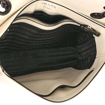 Prada Glace Calfskin Studded Crossbody White 5 of 9
