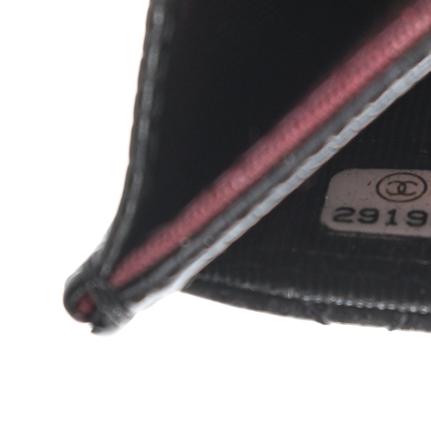 Caviar Quilted Flap Card Holder Wallet Black