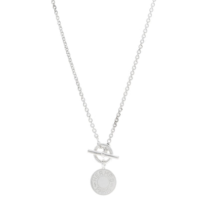 Hermes Sterling Silver Amulettes H Confettis Pendant Necklace 1 of 4