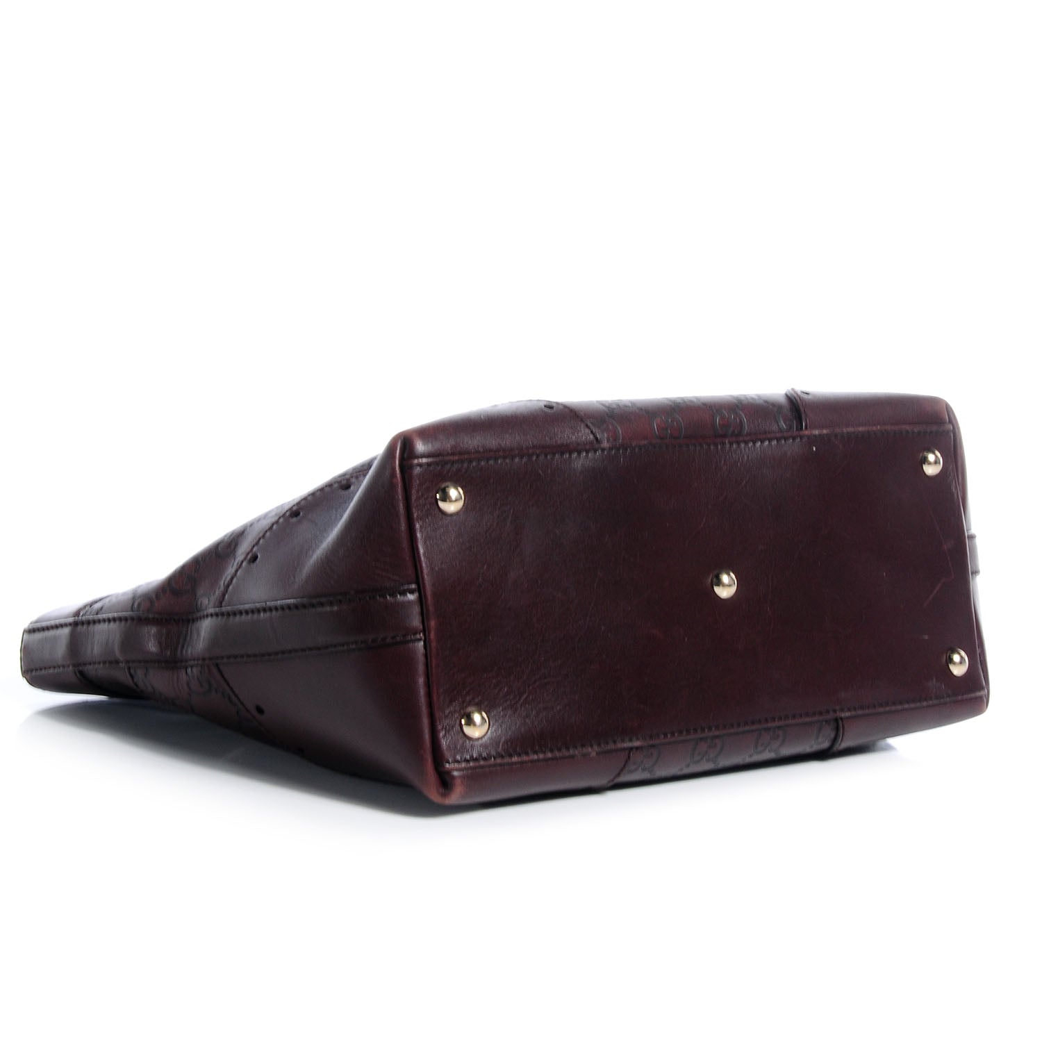 Gucci Guccissima Large Punch Tote Chocolate Brown 4 of 7