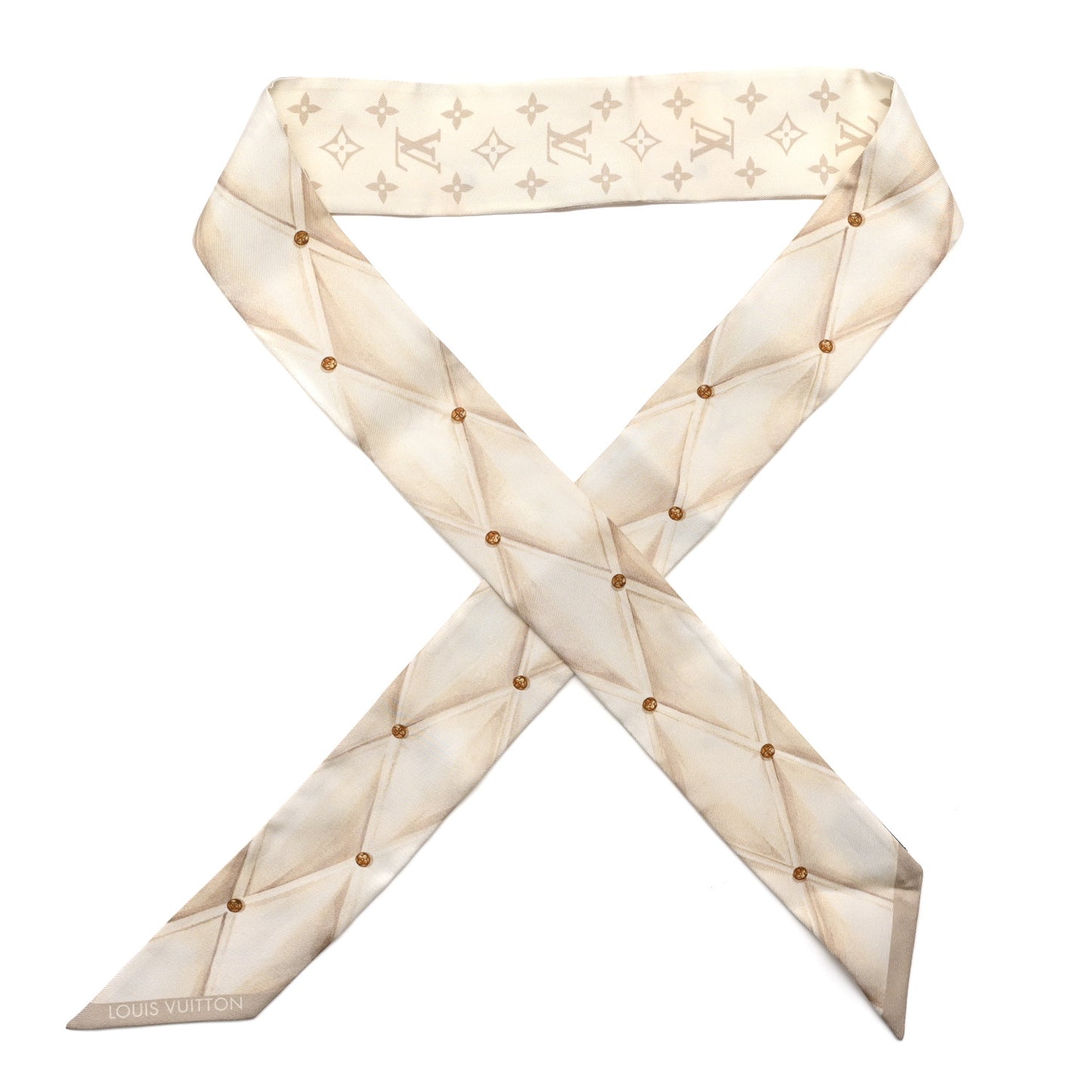 Silk Monogram Malletage BB Bandeau Ivoire