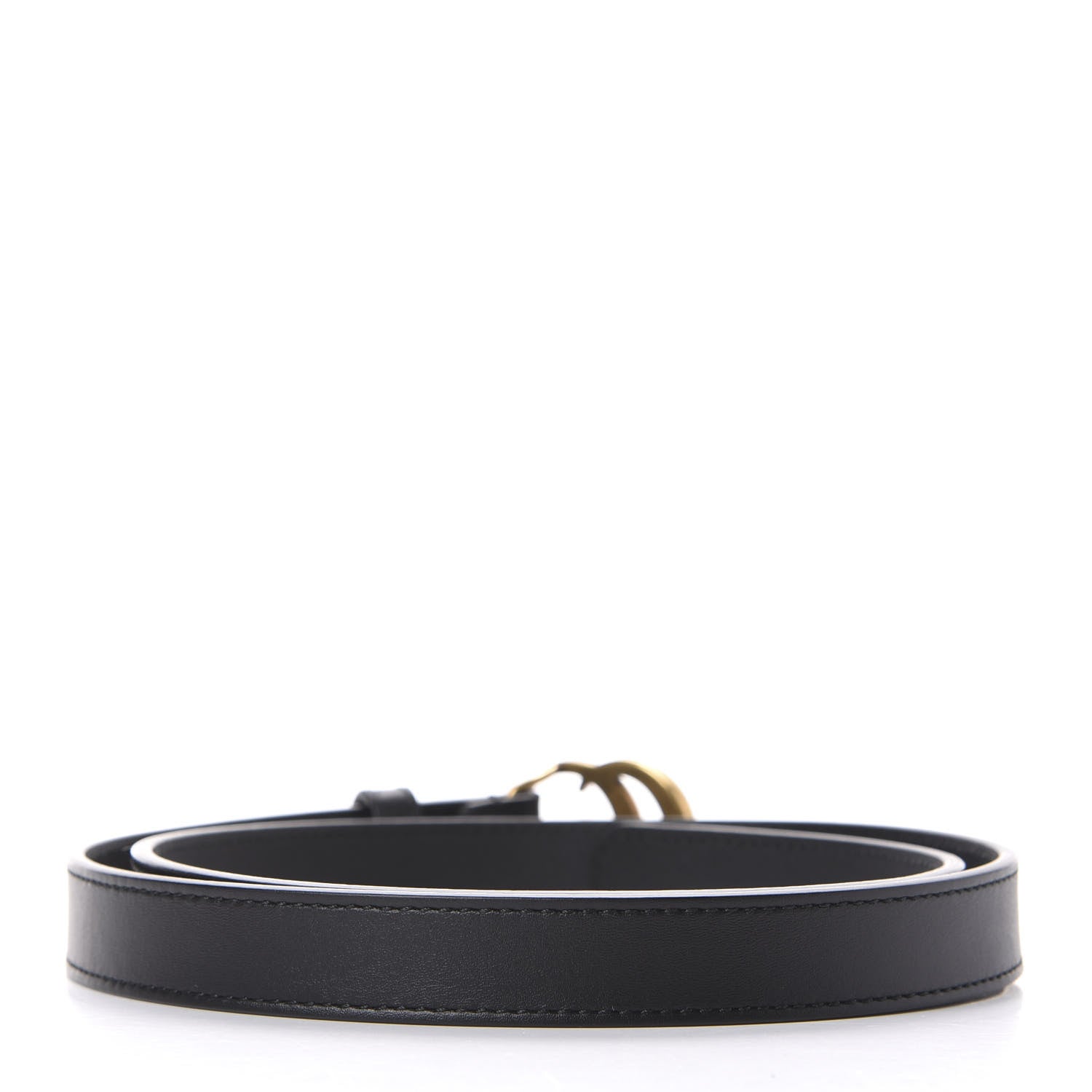 Gucci Calfskin Double G 20mm Belt 80 32 Black 2 of 6