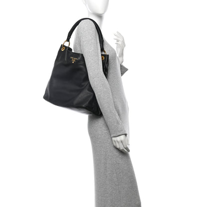 Prada Soft Calfskin Hobo Black 2 of 16