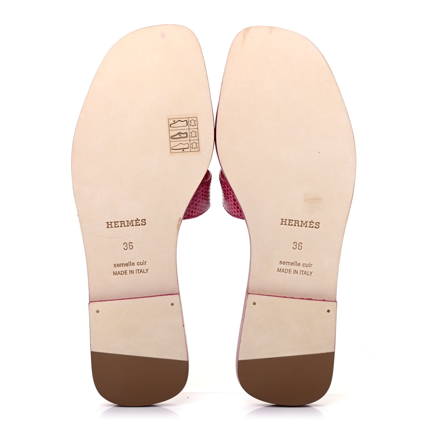 Lizard Oran Sandals 36 Fuchsia