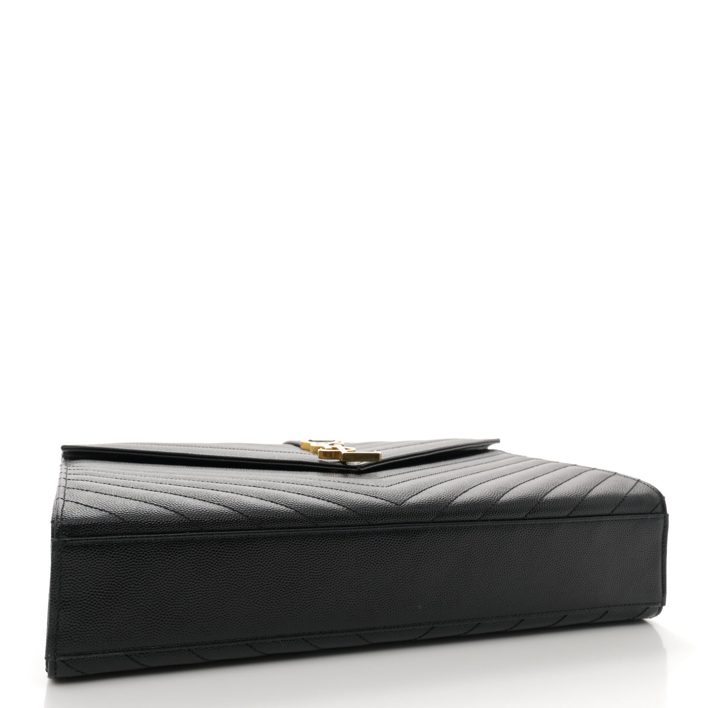 Grain De Poudre Matelasse Chevron Large Monogram Satchel Black