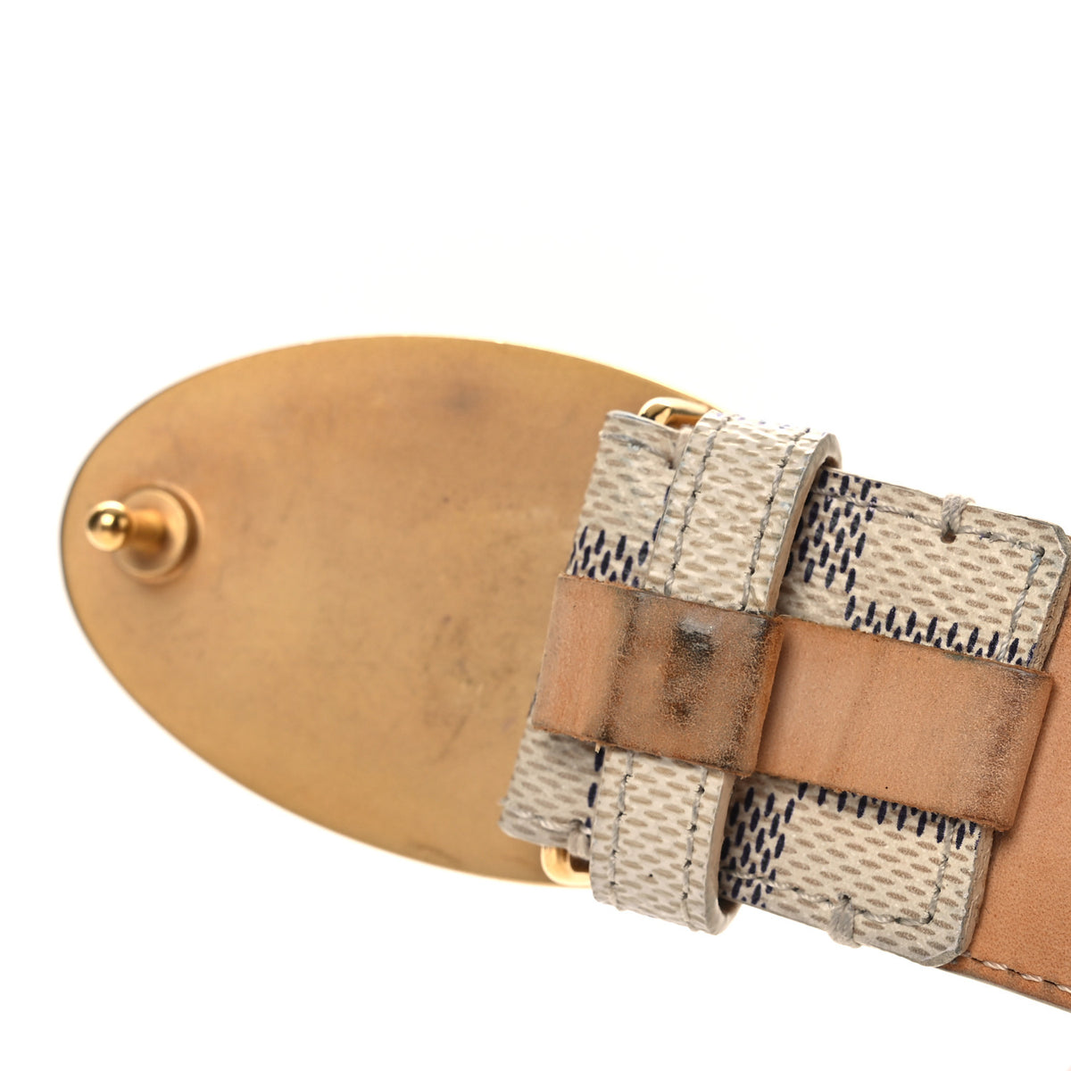 Louis Vuitton Damier Azur Voyage Belt 80 32 Azur 1807090  display picture 1