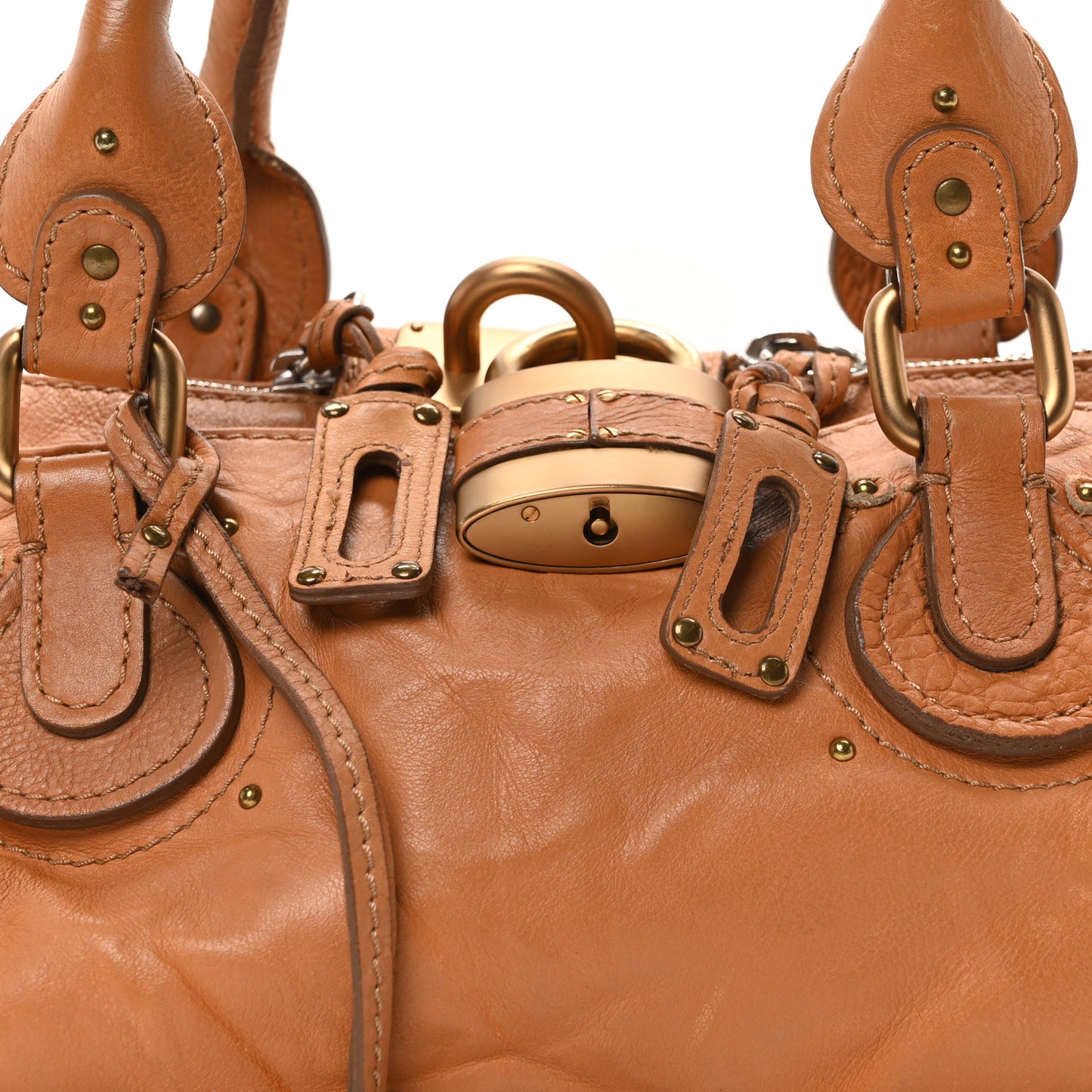 Calfskin Medium Paddington Satchel Tan