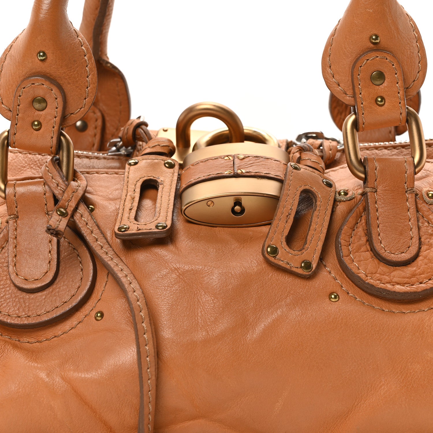 Chloe Calfskin Medium Paddington Satchel Tan 7 of 9