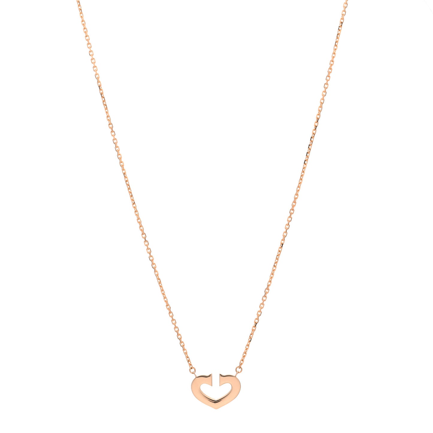 18K Pink Gold Medium Hearts and Symbols Necklace