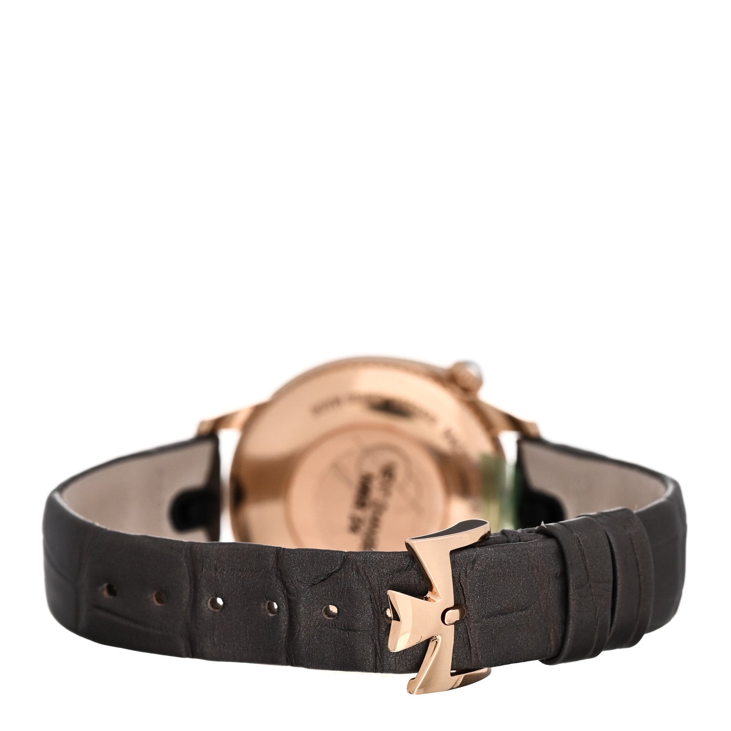 Vacheron Constantin 18K Pink Gold Alligator Diamond Bezel 30mm Egerie Quartz Watch 1205F/000R-B622 3 of 5