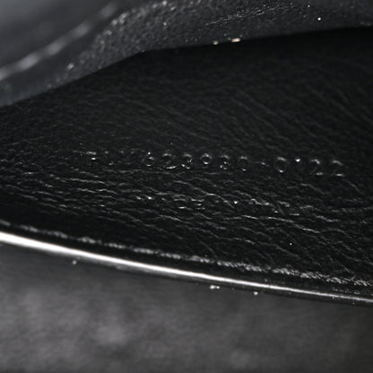 Saint Laurent Raffia Calfskin Mini Classic Monogram Cassandra Top Handle Black Natural 6 of 9