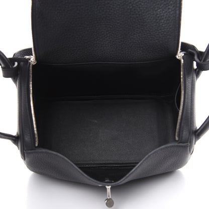 Hermes Taurillon Clemence Lindy 26 Black 5 of 10