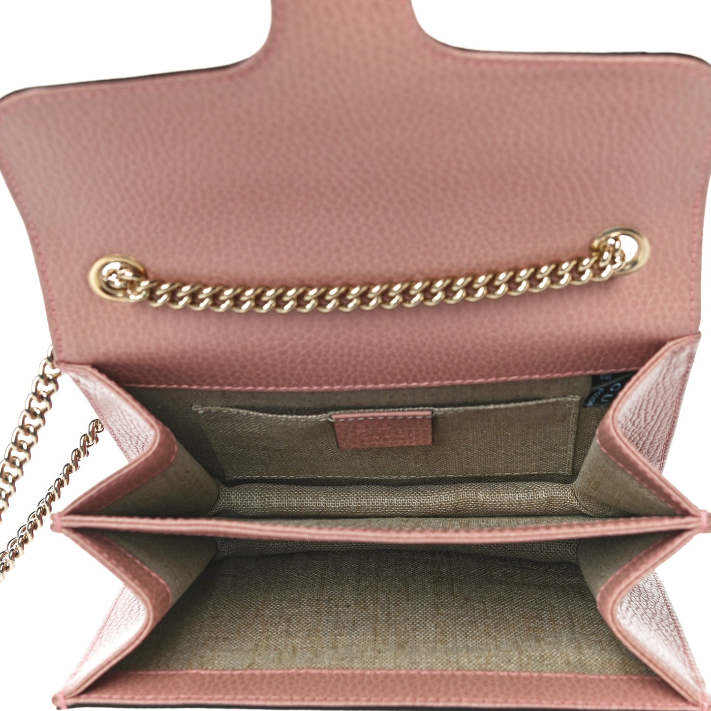Dollar Calfskin Small Interlocking G Shoulder Bag Soft Pink