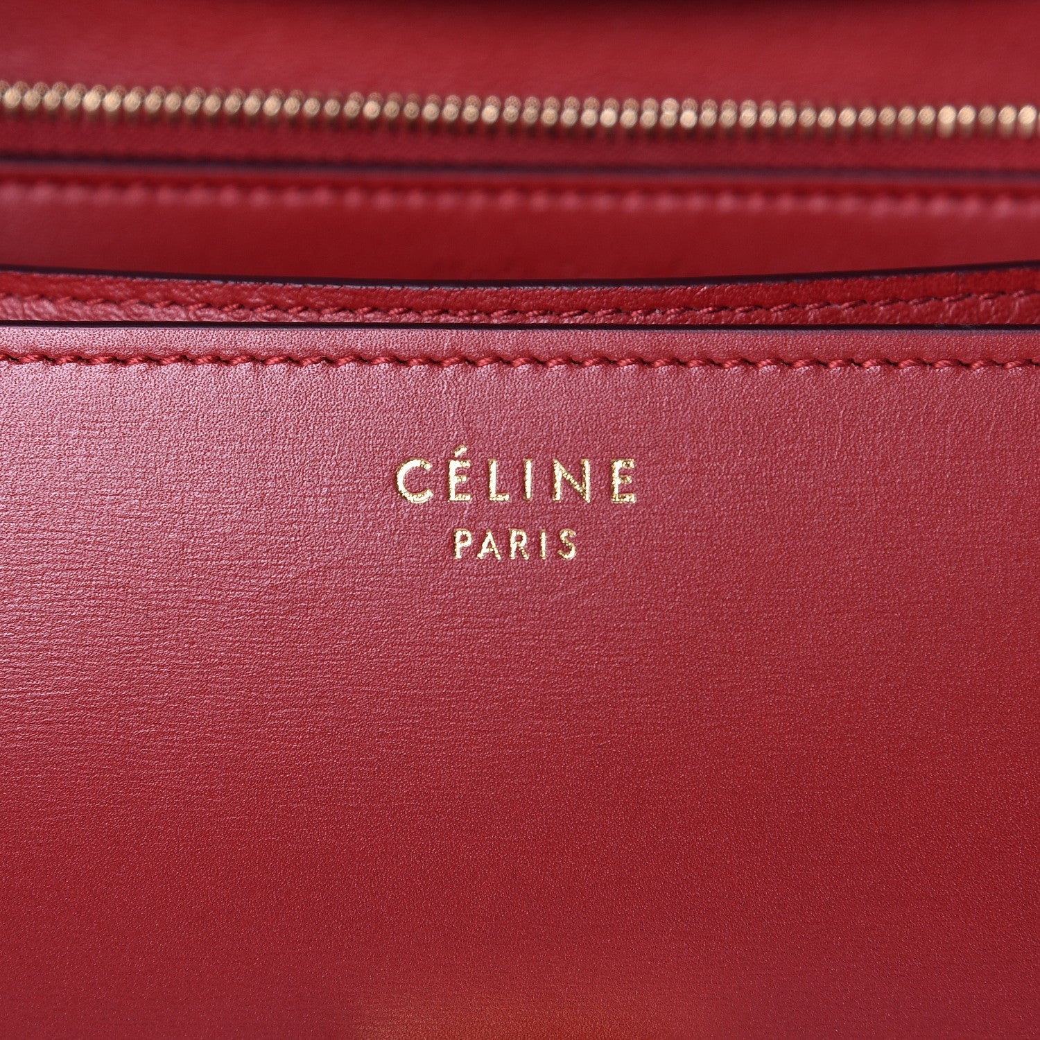 Celine Box Calfskin Medium Classic Box Flap Bag Red 6 of 10