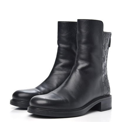 Gucci Soft Guccissima Zip Boots 36.5 Black 3 of 9