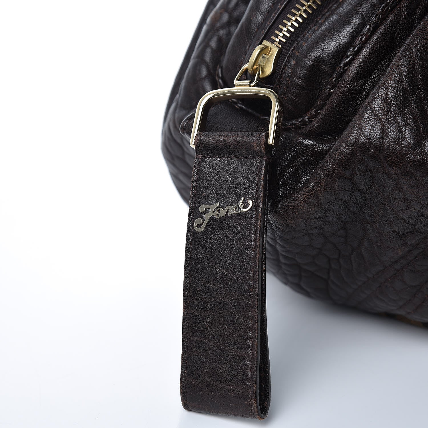 Fendi Zucca Nappa Nuvolata Vitello Tortuga Spy Bowler Tobacco Moro 11 of 11