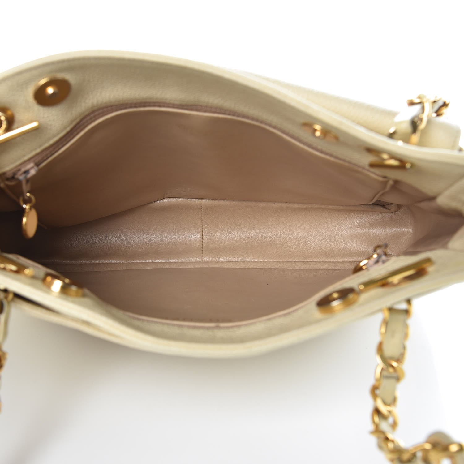 Chanel Caviar Flap Shoulder Bag Beige Clair 5 of 14