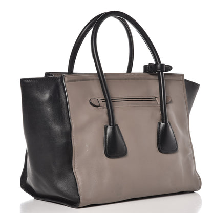 Prada Glace Calf Bi-Color Tote Pomice Black 3 of 10