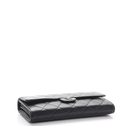 Chanel Caviar Quilted Large Flap Wallet Black 4 of 9