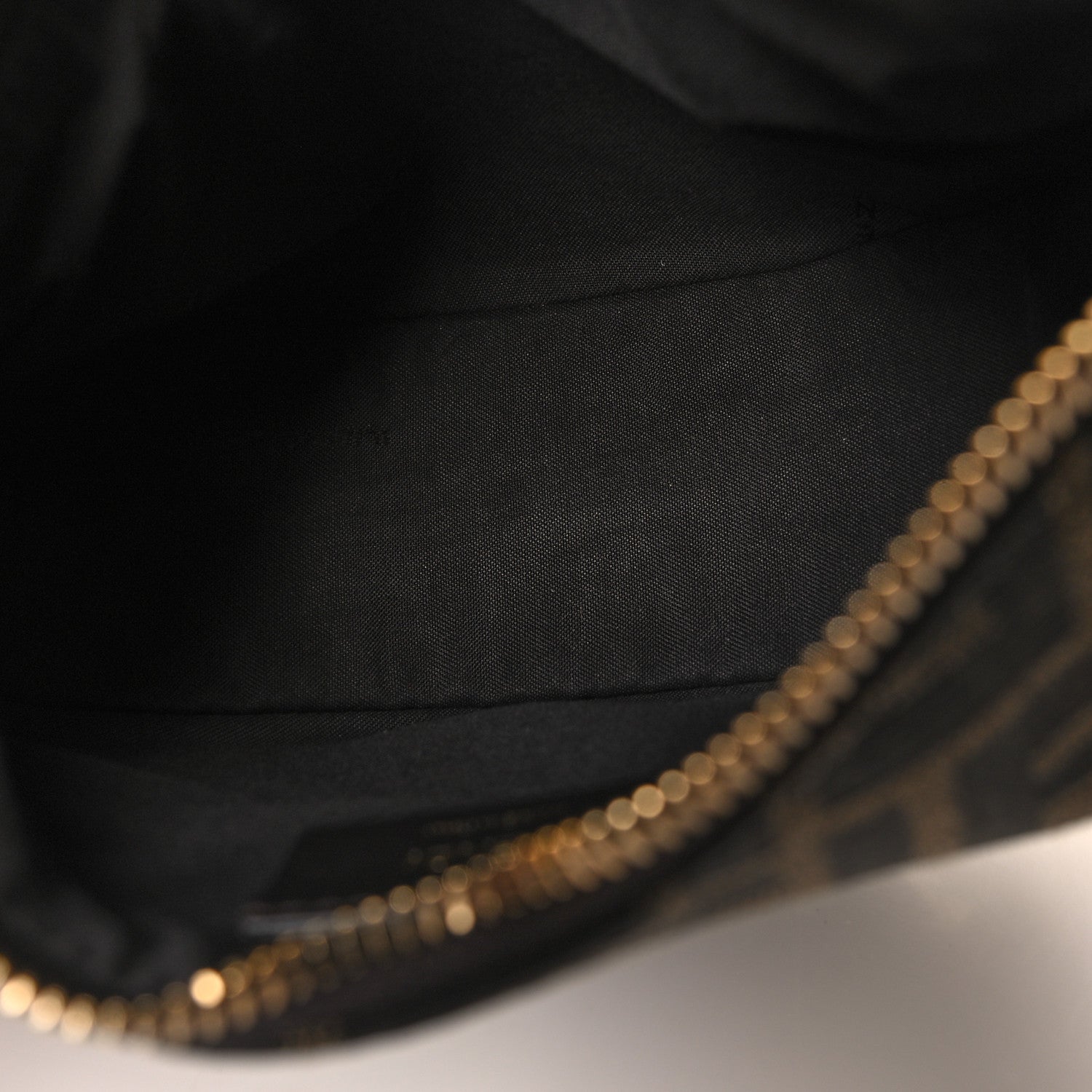 Fendi Fabric Jacquard Vitello Grace FF 1974 Mini Fendigraphy Hobo Bag Tobacco Moro Ebano 5 of 11