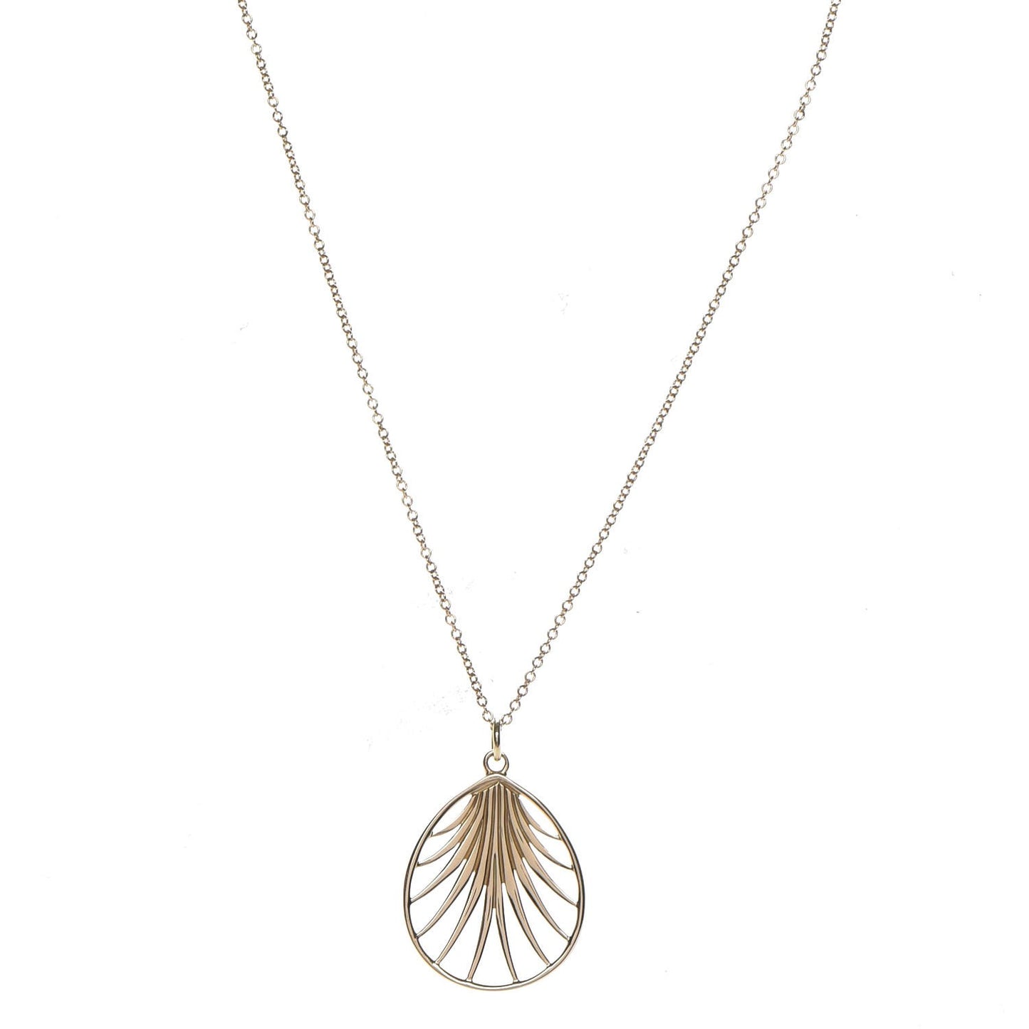 18K Yellow Gold Small Paloma Picasso Villa Paloma Palm Pendant Necklace