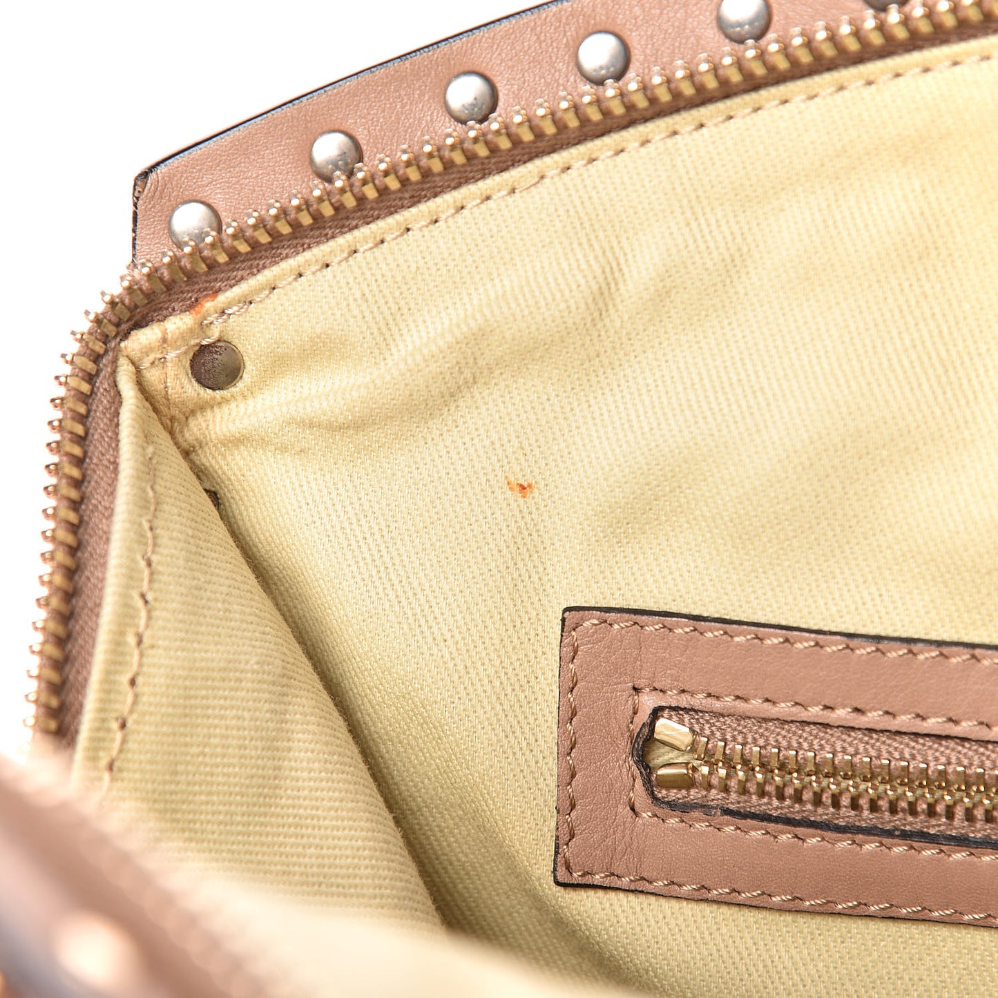 Vitello Rockstud All Over Dome Shopper Taupe