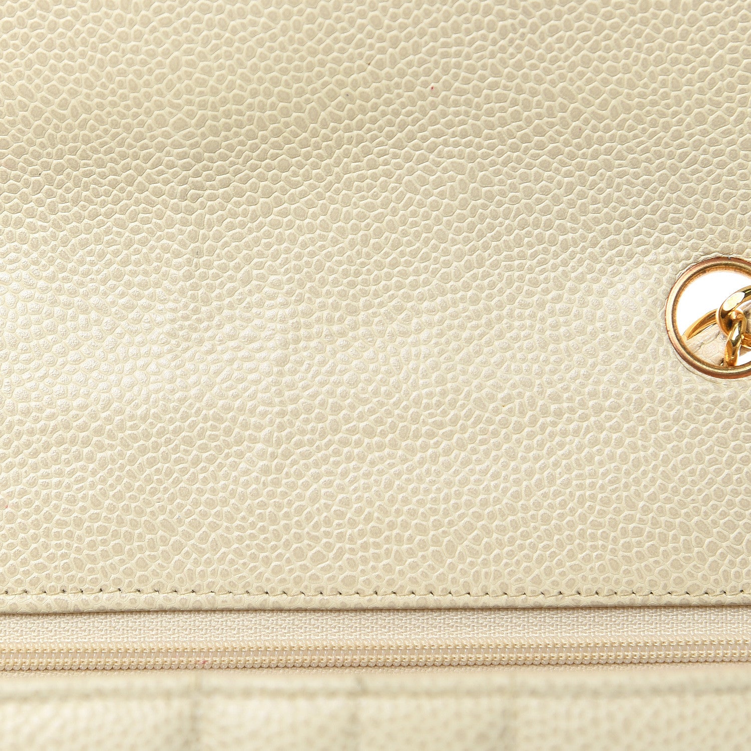Chanel Caviar Vertical Quilted Small Single Flap Beige 14 of 19
