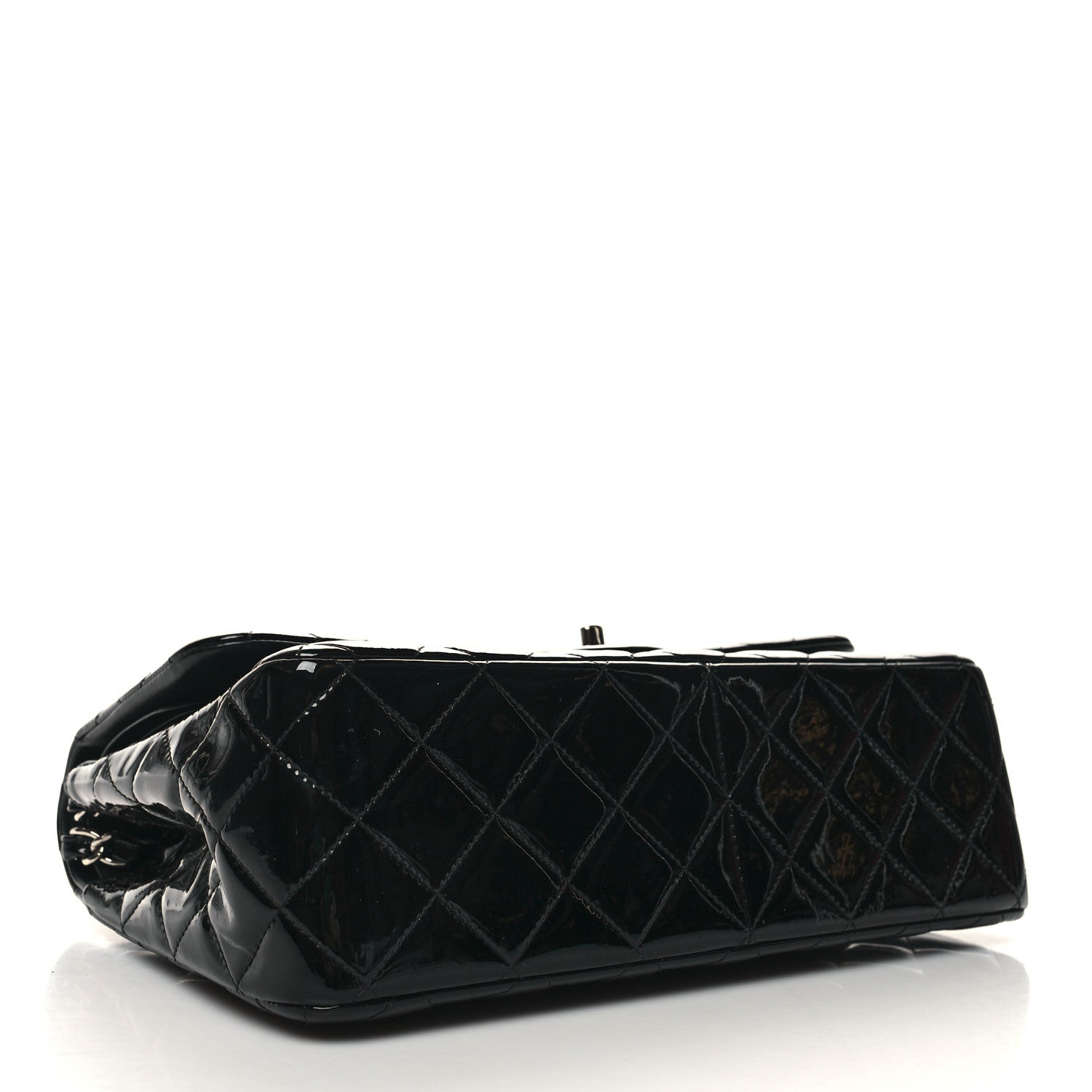 Chanel Patent Quilted Jumbo Double Flap Black 4 of 11