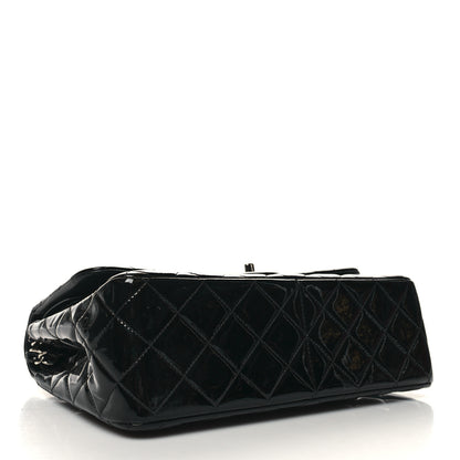 Chanel Patent Quilted Jumbo Double Flap Black 4 of 11